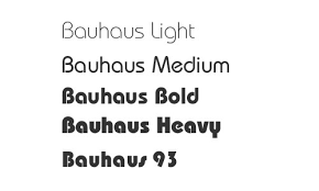 바우하우스 그래픽 폰트